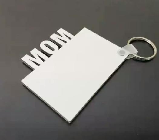 MDF Wood Mom Keychain