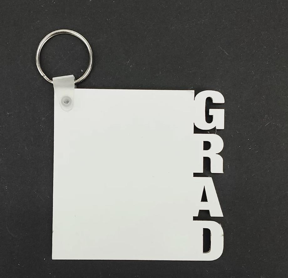 MDF Wood GRAD Keychain