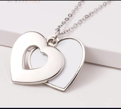 Sublimation Heart Locket necklace