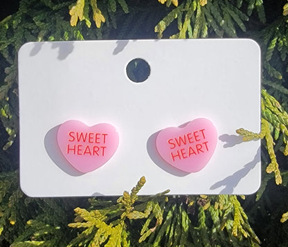 Conversation heart Stud earrings