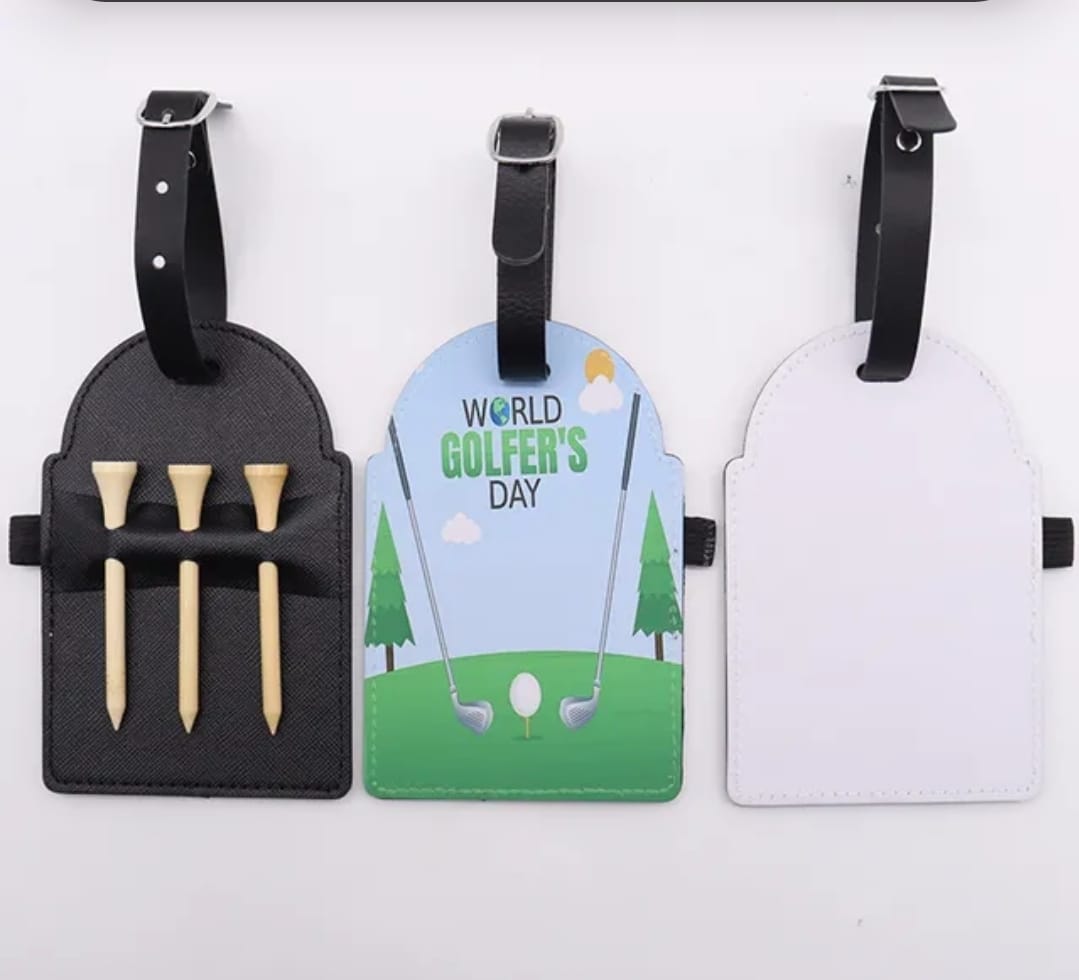 Sublimation Golf Tee tags PU Leather