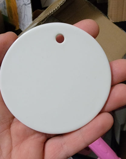 Sublimation CERAMIC round ORNAMENT