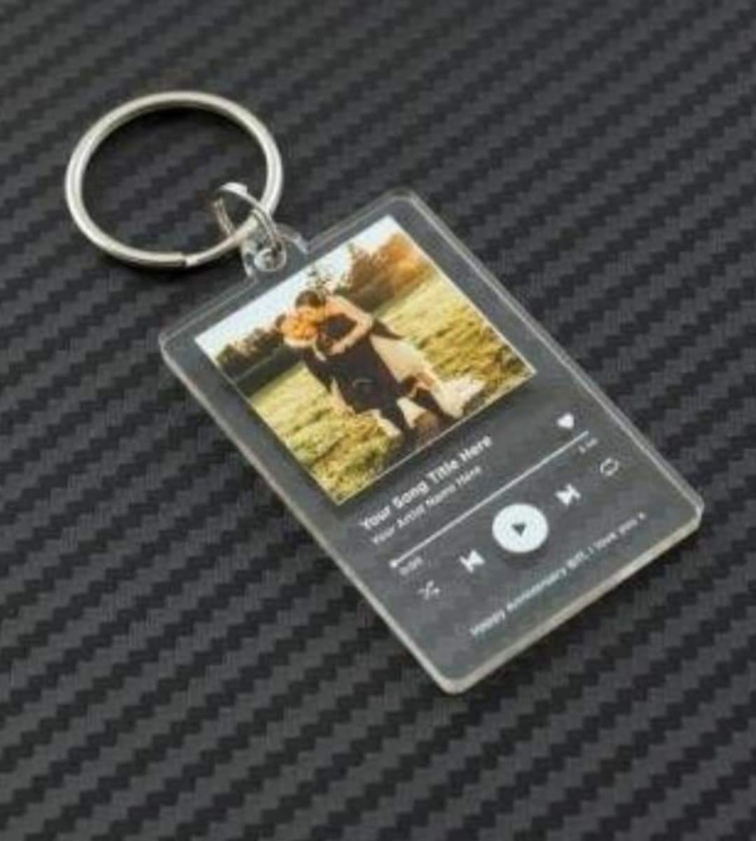 Acrylic rectangle keychain for sublimation (hole is on the middle)