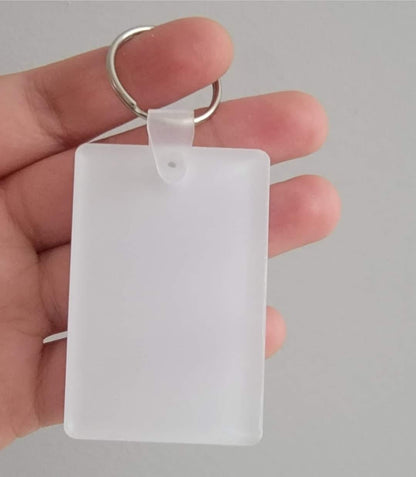 Acrylic rectangle keychain for sublimation (hole is on the middle)