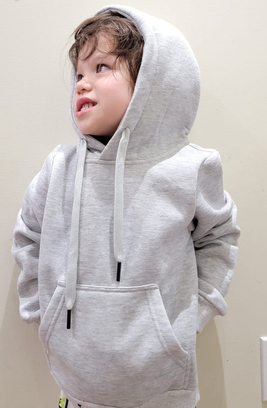 Toddler Heathered Light Grey or Grey Hoodies for Sublimation/UVDTF/HTV