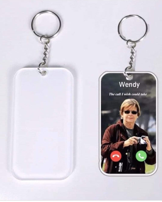 Phone like acrylic rectangle keychain for sublimation