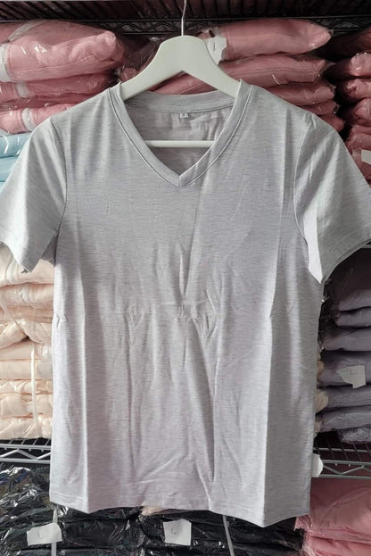 Sublimation V Neck T-Shirt Blanks