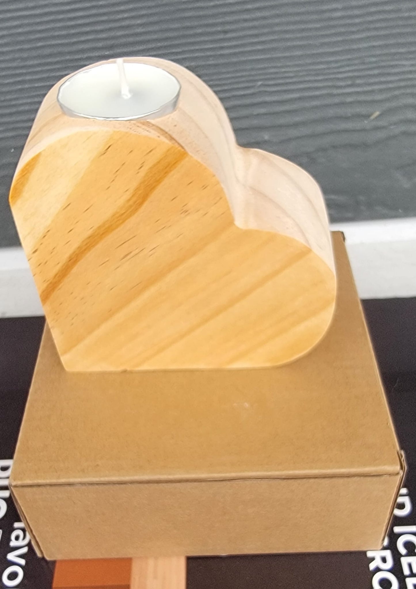 Sublimation Wooden Heart Candle Tea Light Holder