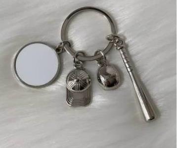 Sublimation Metal Baseball keychain