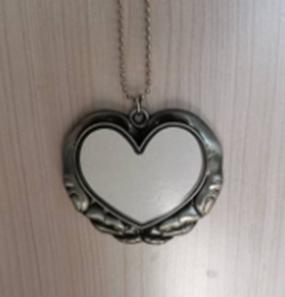 Stainless Top Hands on Heart Memorial Sublimation Ornament