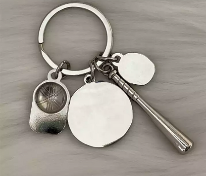 Sublimation Metal Baseball keychain