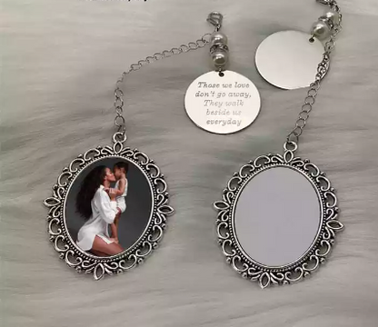 Sublimation Memorial Charm Pendant Wreath Ornaments Keepsake