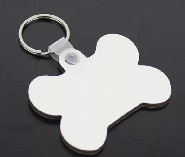 MDF Bone shape sublimation dog tags blank