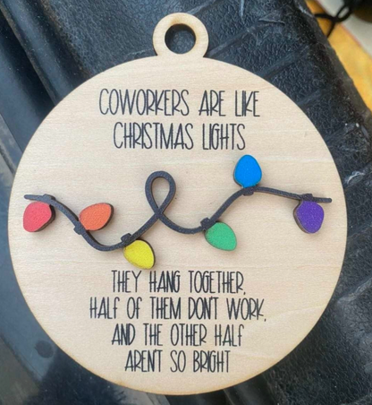 Wood Laser Co worker ornaments