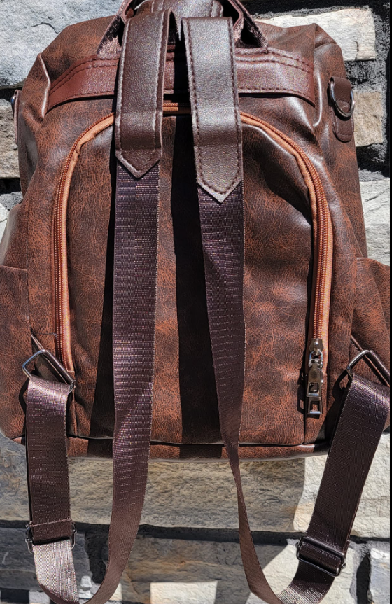 leather back packs