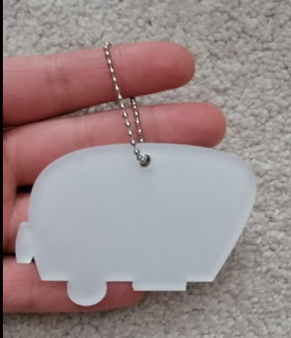 Acrylic camper keychain or ornament for sublimation