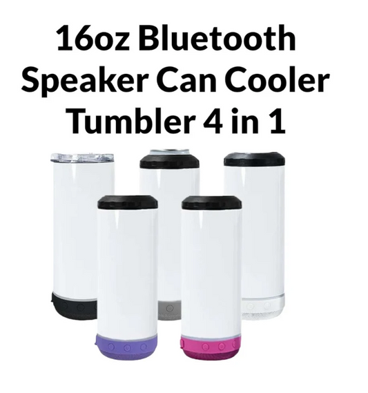 16 oz 4 in 1 cooler Speaker Bluetooth tumblers for sublimation