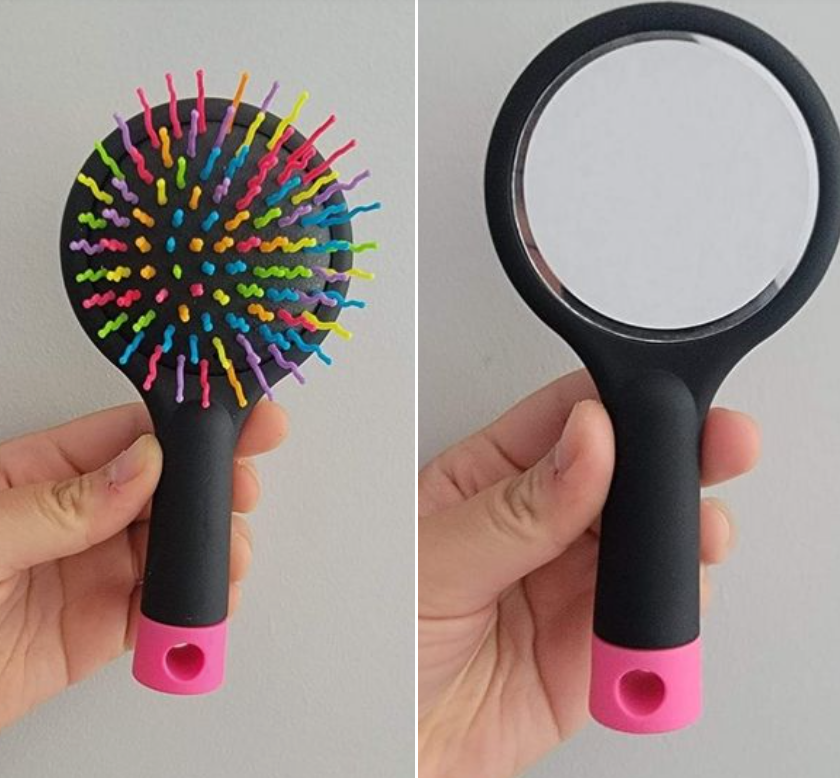 Sublimation hair brush with aluminum disc