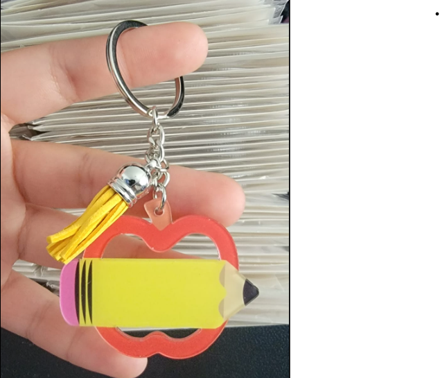 Acrylic Apple Keychains