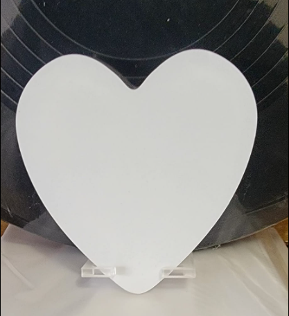 Sublimation Acrylic Heart Disc Frame with Stand Blank