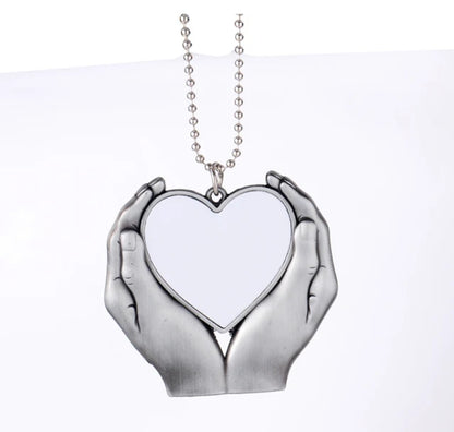 Stainless Memorial Bottom Hands on Heart