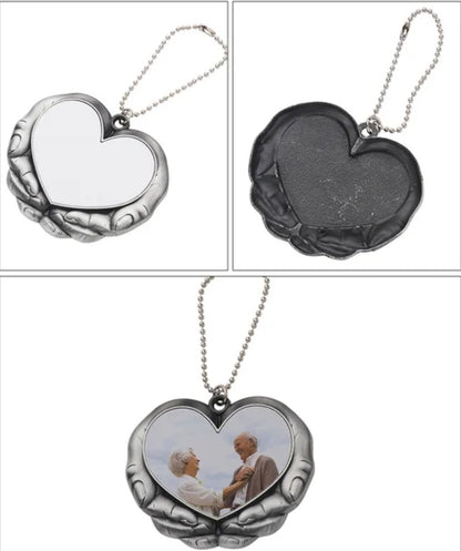 Stainless Top Hands on Heart Memorial Sublimation Ornament