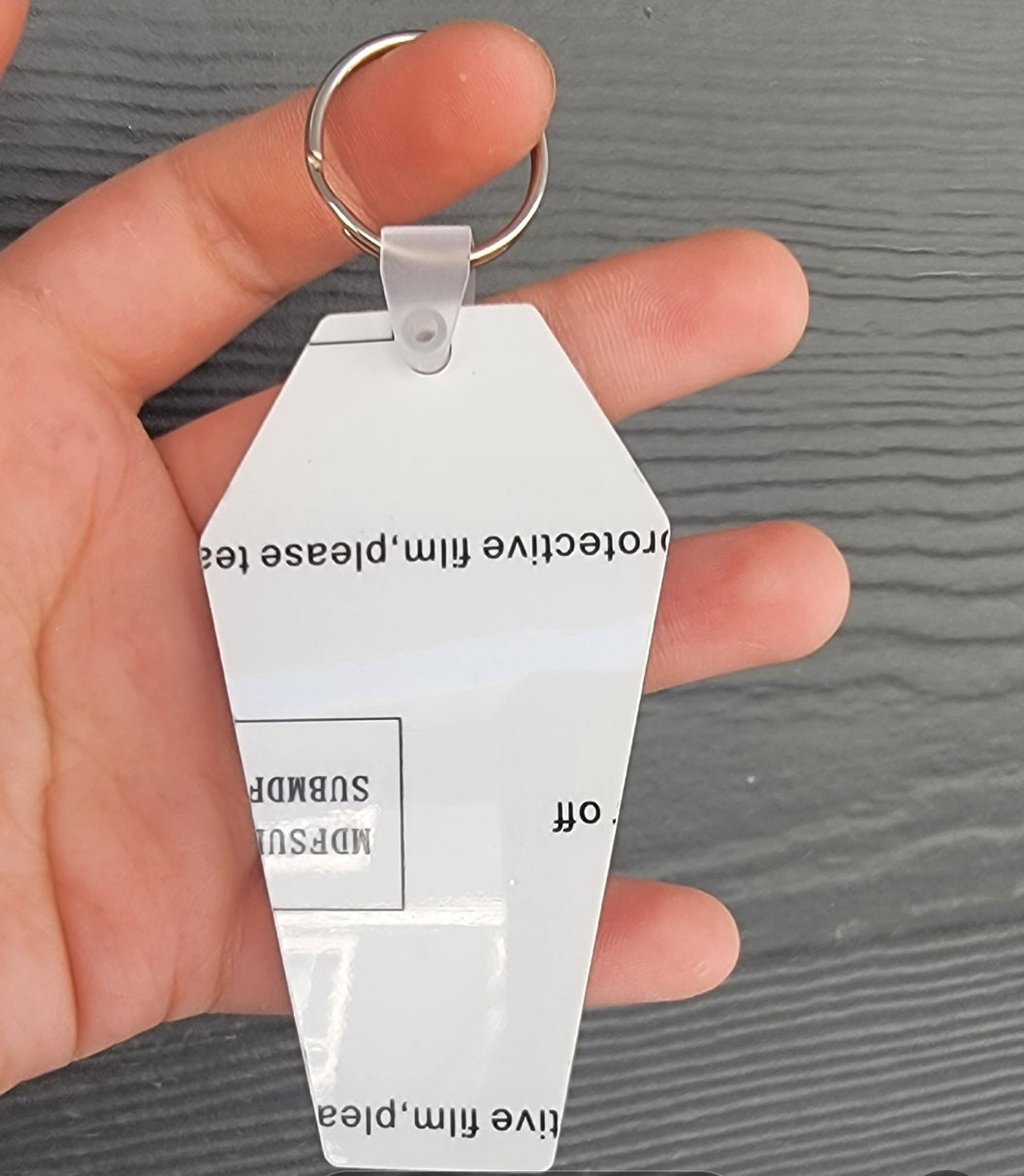 MDF COFFIN KEYCHAIN