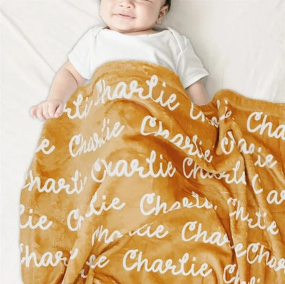 Baby Custom Name Fleece Blanket