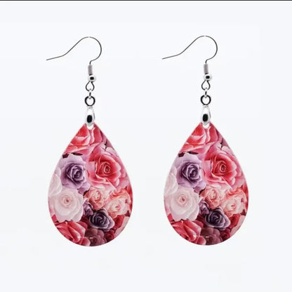 Acrylic Tear drop Earrings for sublimation with Sublimation cardstock