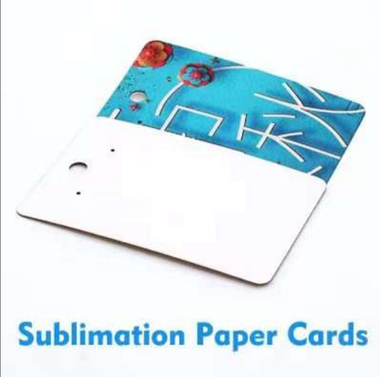 Acrylic Tear drop Earrings for sublimation with Sublimation cardstock