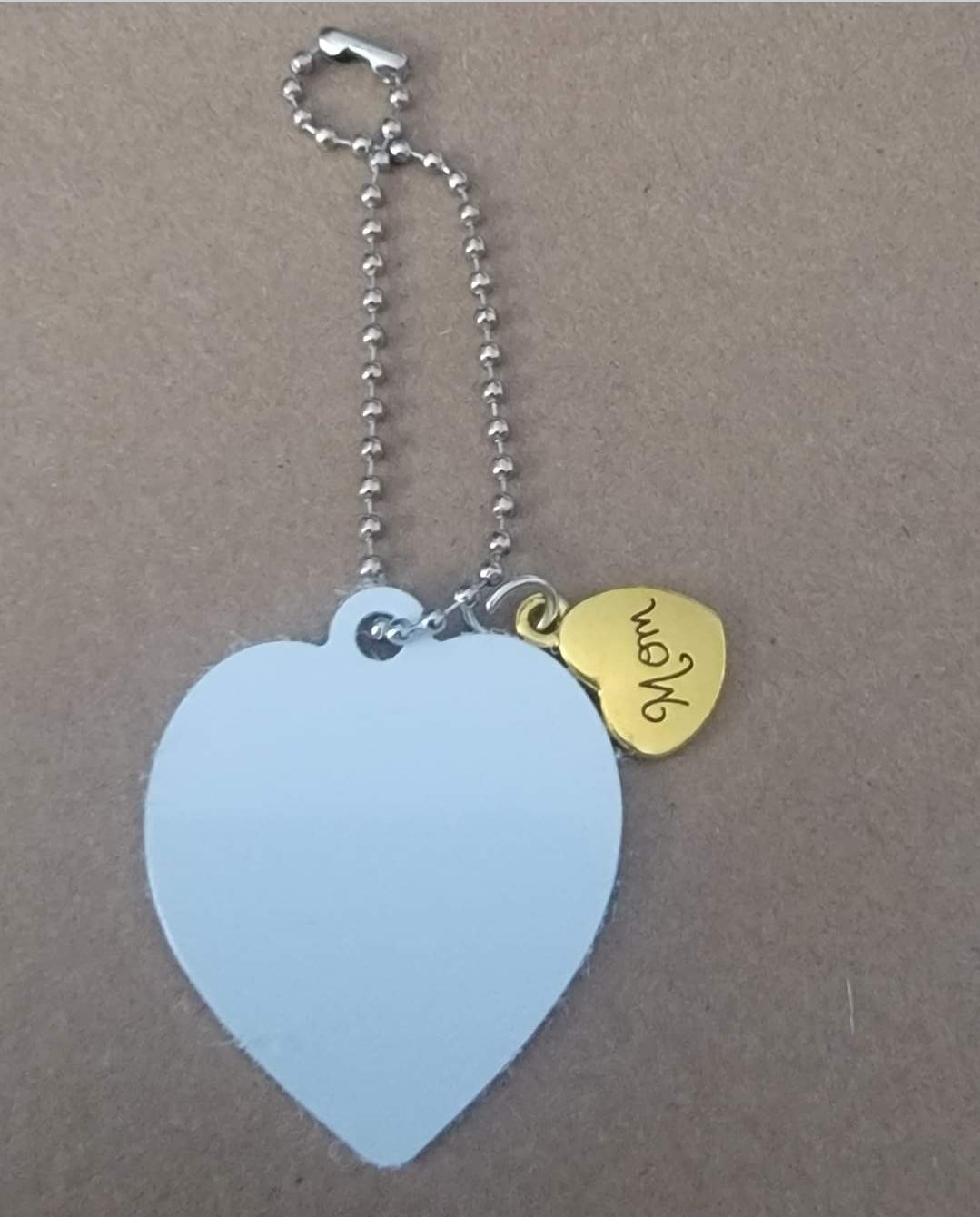 Keychain charms with heart disc for sublimation ( Choose different charms)