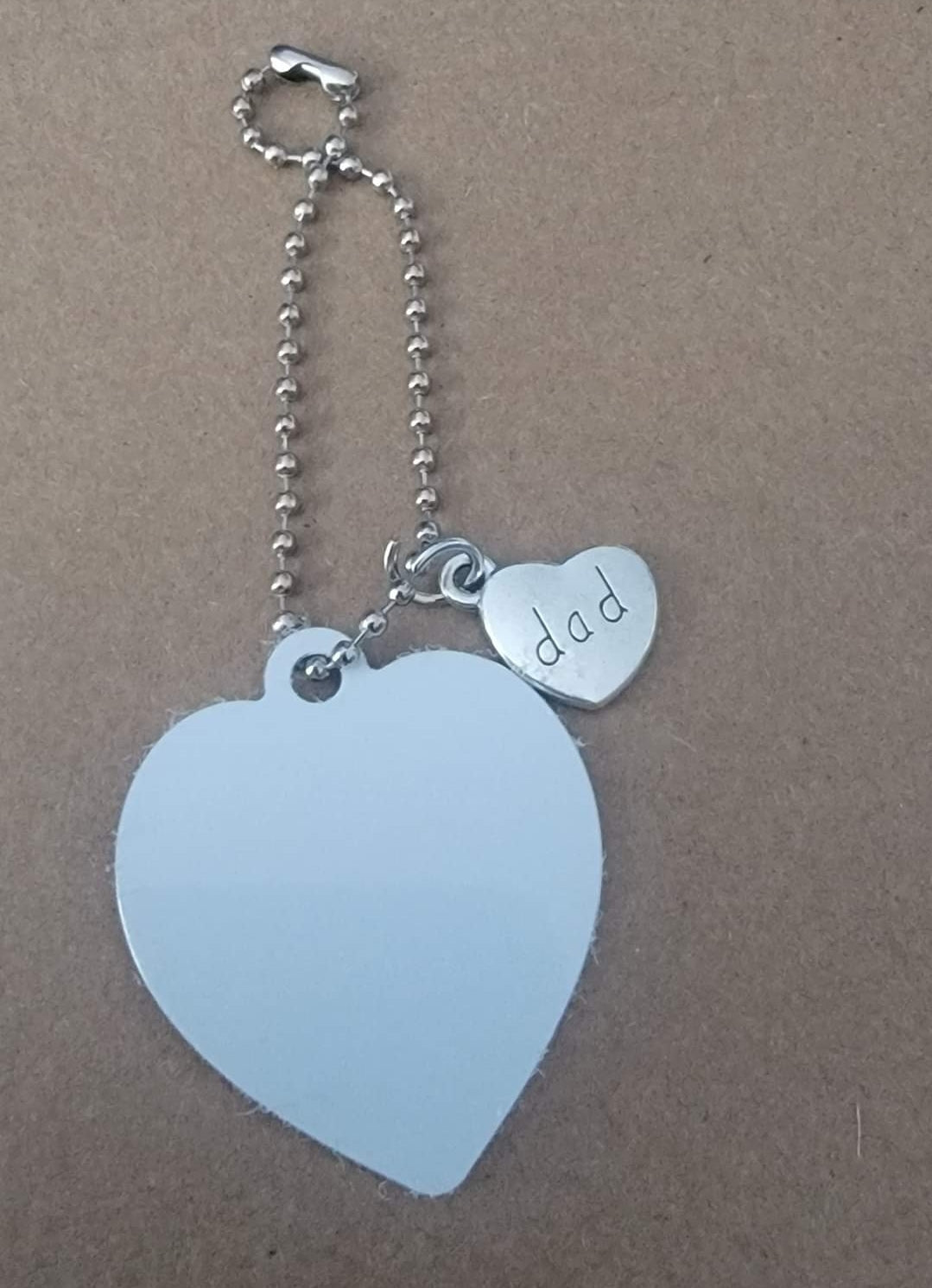 Keychain charms with heart disc for sublimation ( Choose different charms)