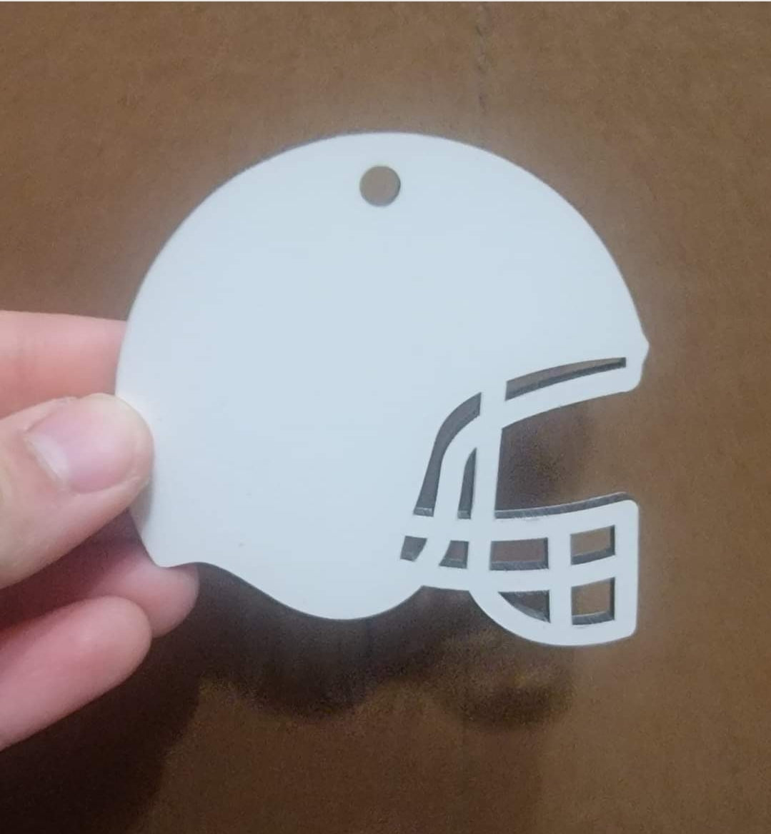 MDF Football helmet ornament