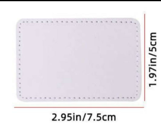 White a Leather patch for sublimation