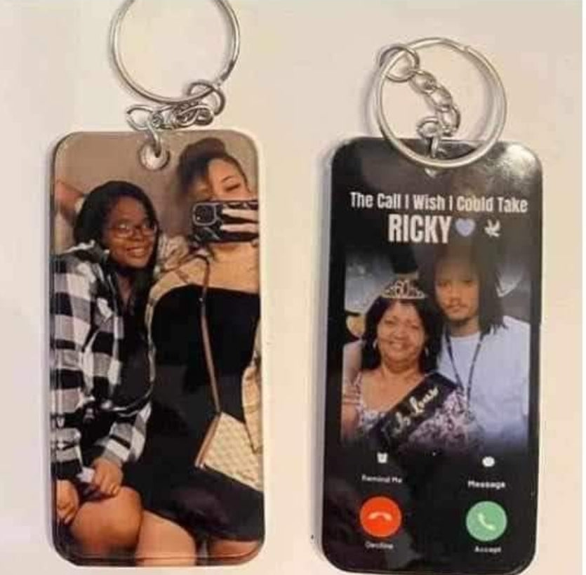 Phone like acrylic rectangle keychain for sublimation