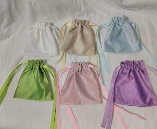 Velvet drawstring bag for jewelry, gift bags, tooth fairy bag for sublimation or HTV