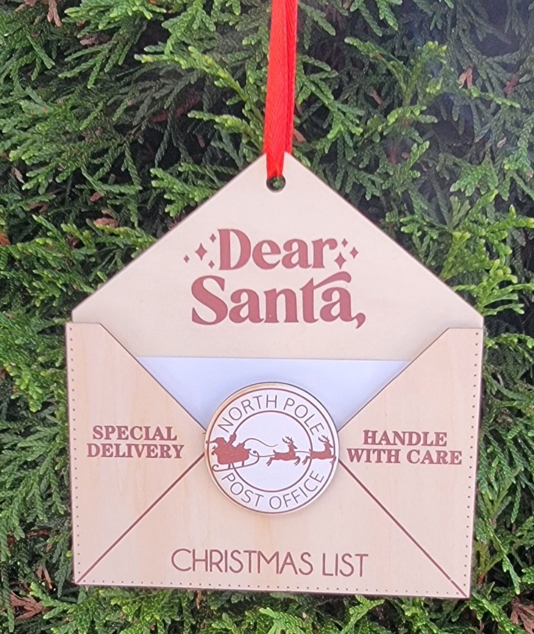 Letter to Santa Wooden ornaments