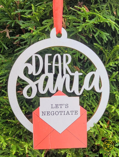 Dear Santa I've been good Engraved ornaments