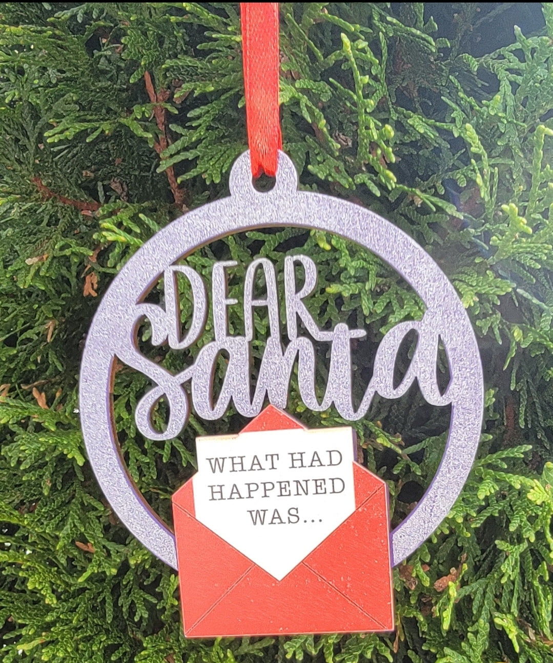 Dear Santa I've been good Engraved ornaments