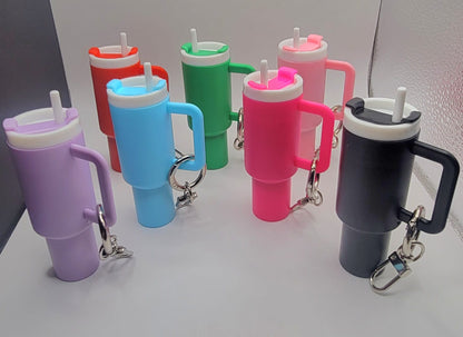 Mini 40 oz Tumbler Chapstick Holder Keychains