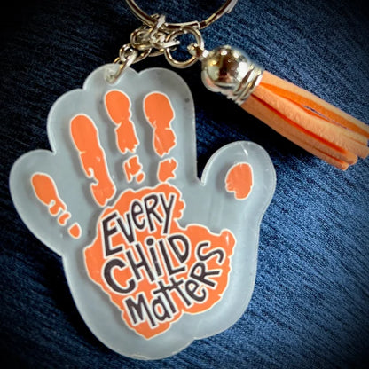 Every Child Matters Keychain Orange Shirt Day for Residential School Survivors made by an Indigenous from Odanak