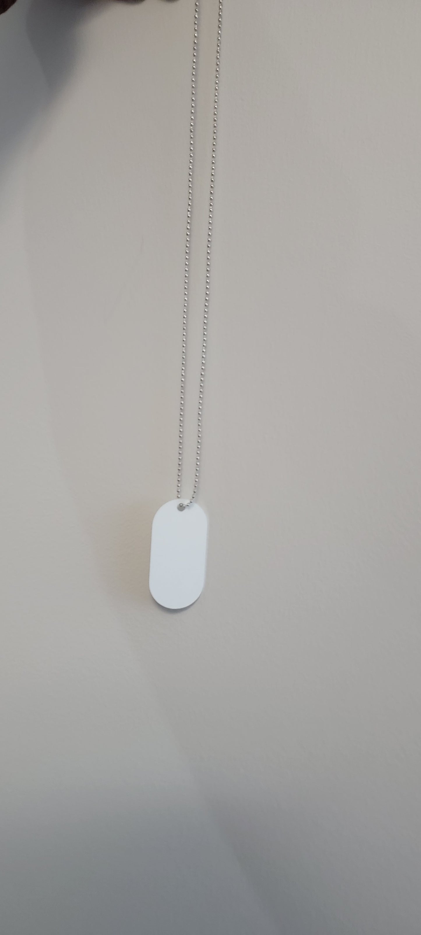 Aluminum Dog tag keychain or necklace chain