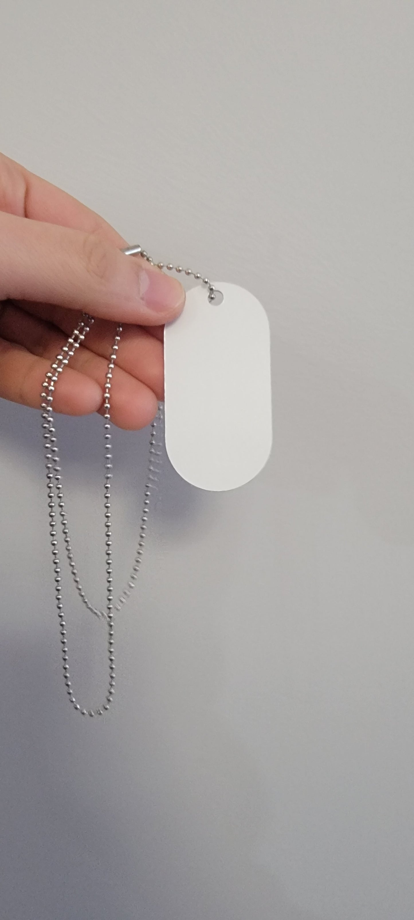 Aluminum Dog tag keychain or necklace chain